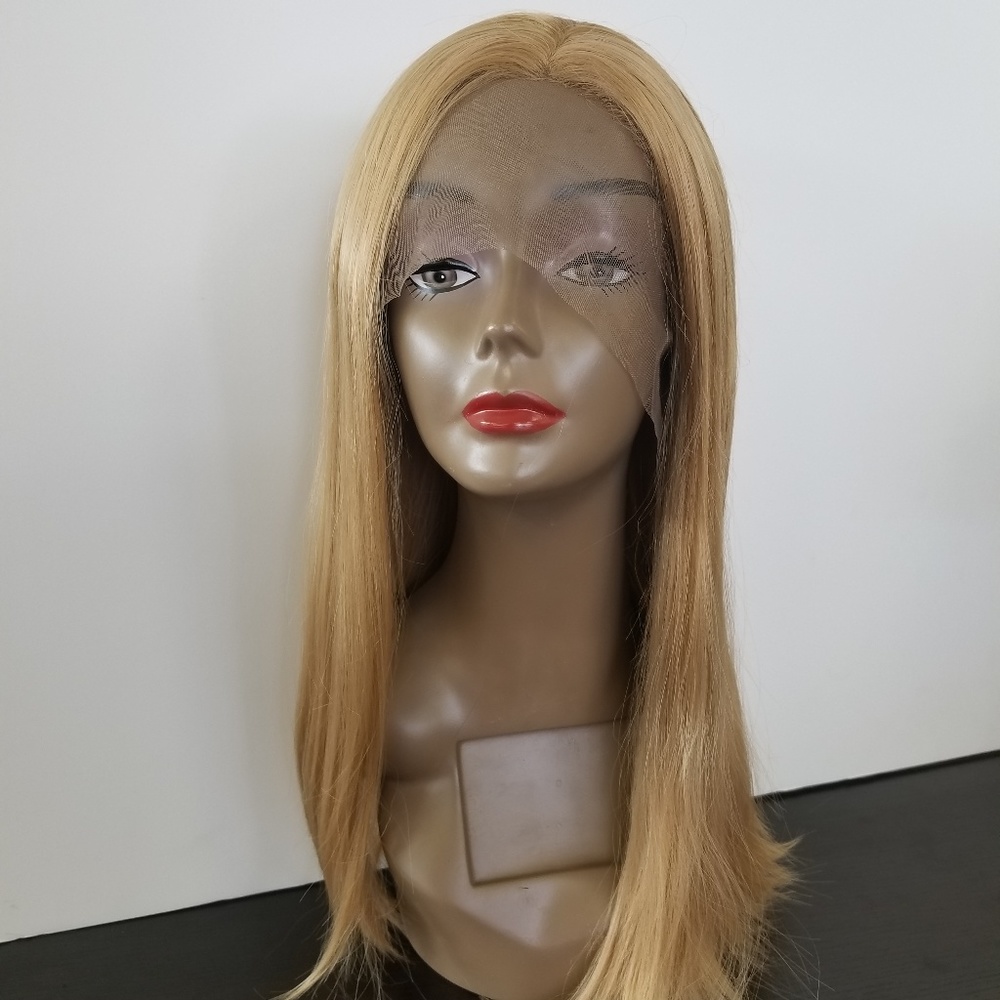 Strawberry blond synthetic lace front wig